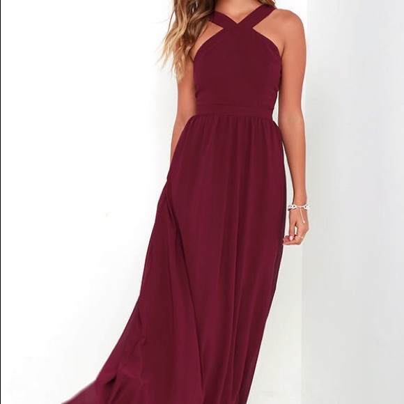 lulus air of romance burgundy